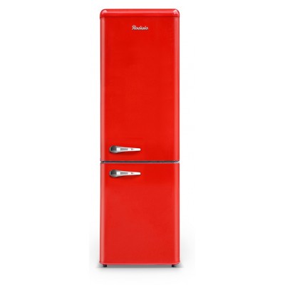 RADIOLA - RARC250RV - Réfrigérateur Combiné Vintage - Froid statique - Clayettes verres - 249 L (180+69) - Rouge
