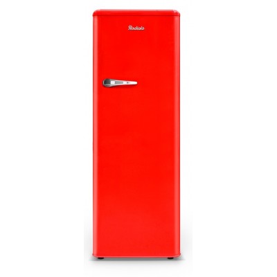 RADIOLA - RARL235RL - Réfrigérateur 1 porte Vintage - Tout utile - 243 litres - 4 clayettes - Froid statique - Rouge